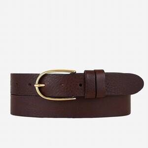 NEW AMSTERDAM HERITAGE women's drika smart full grain leather belt in brown / go
